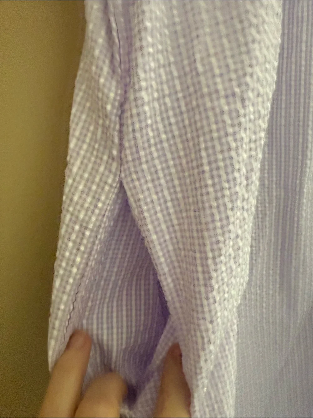 Miss Elaine Lilac Smocked V-Neck Zip sleep Dress nightgown robe pajamas medium